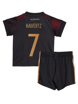 Billige Tyskland Kai Havertz #7 Bortedraktsett Barn VM 2022 Kortermet (+ Korte bukser)